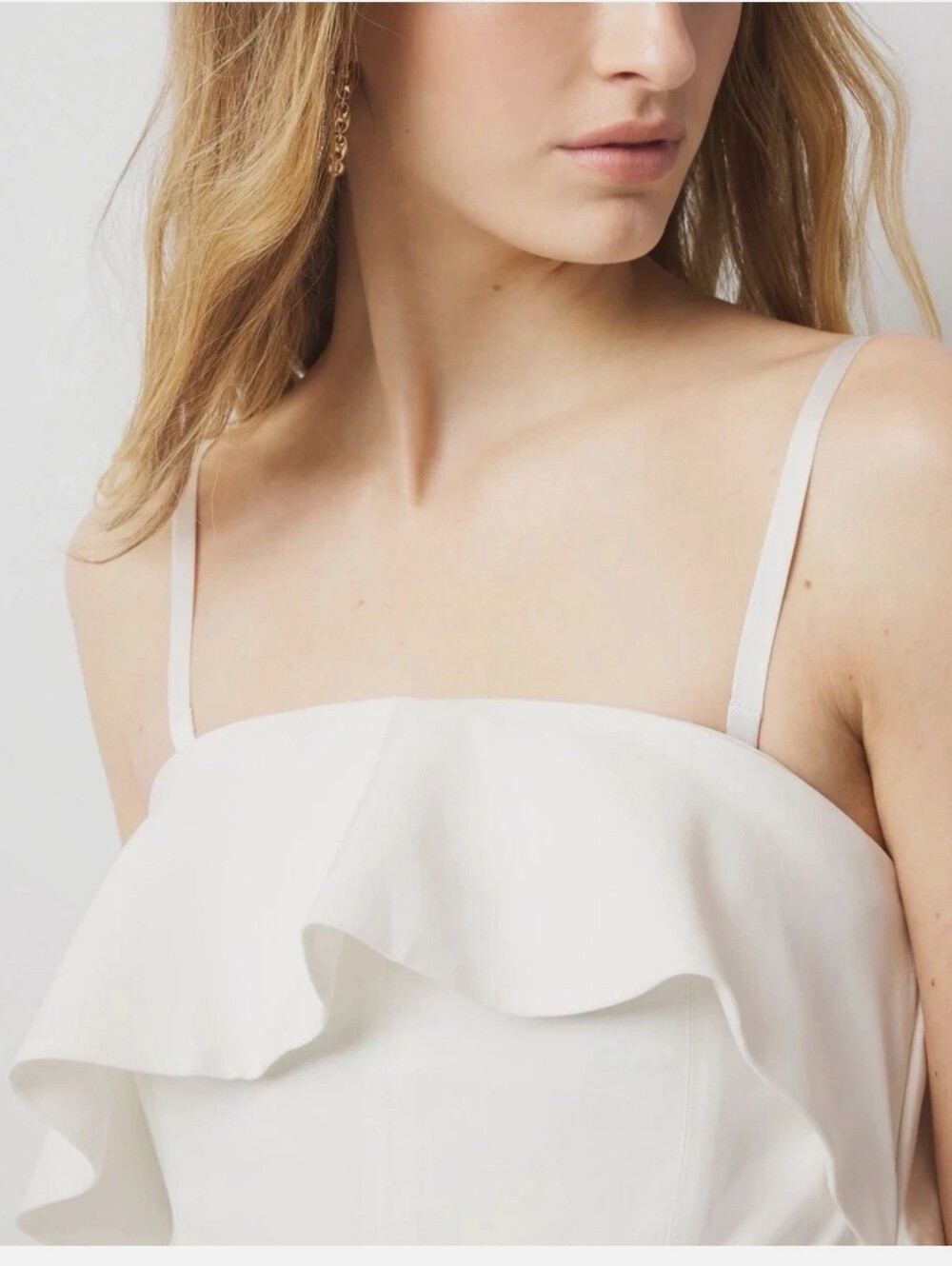 White House Black Market Linen-Blend Strapless Maxi Dress ( Regular) - Picture 9 of 10